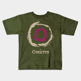 Greek Omicron Kids T-Shirt